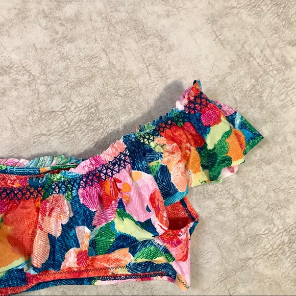 Vera Bradley Blue Floral Print Superbloom Top M - Picture 5 of 5